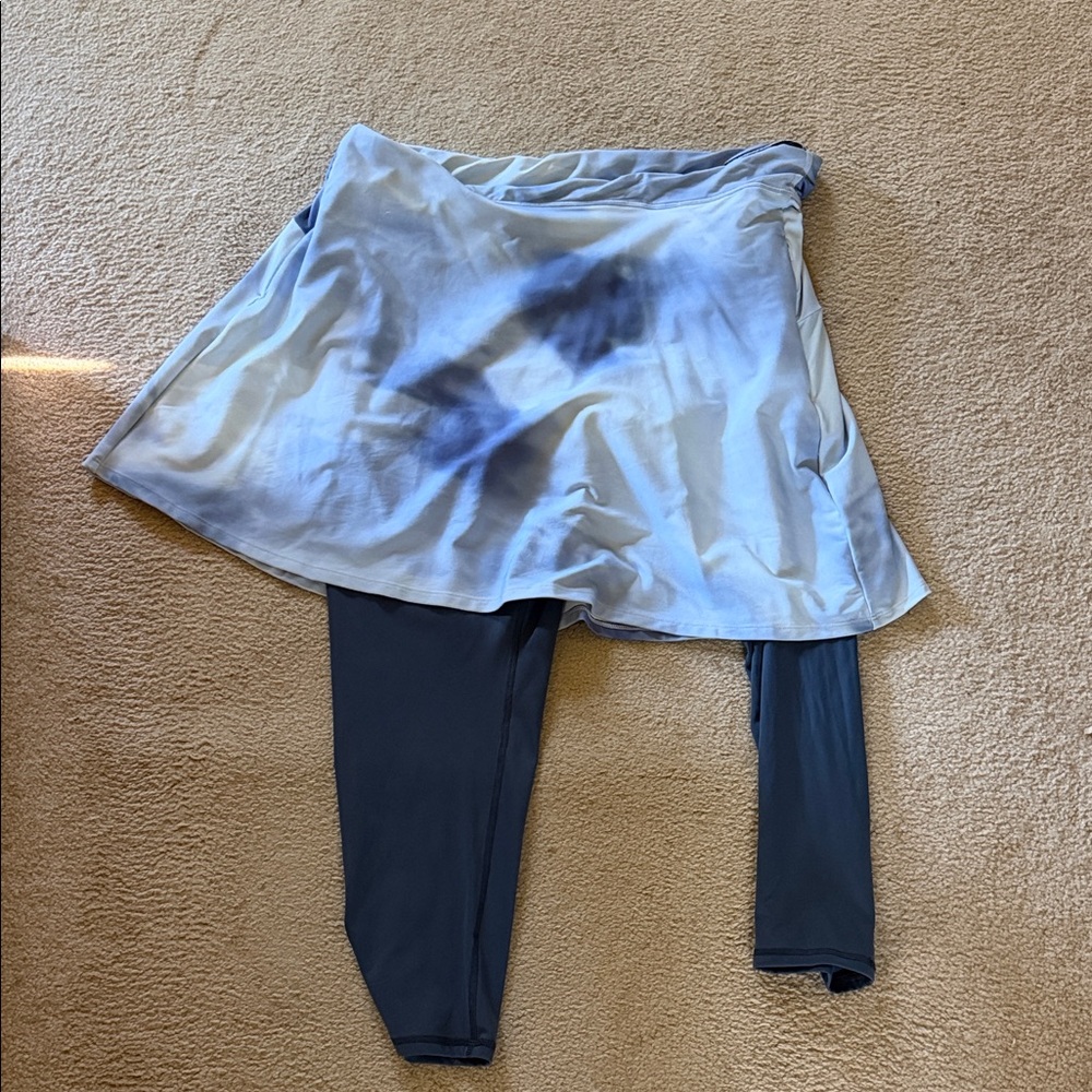 Light Blue Skirted Athletic Leggings